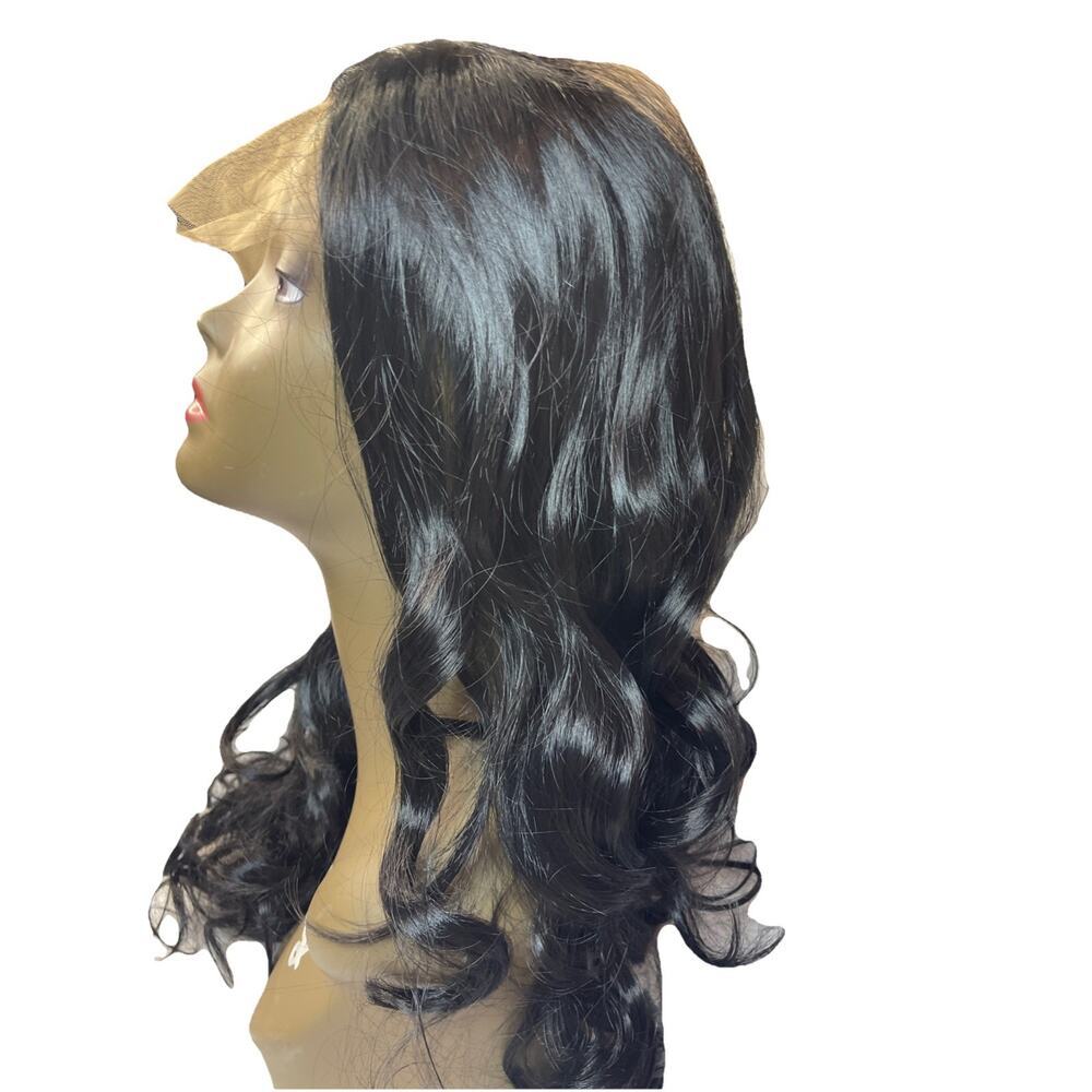 Black Wavy Lace Front Middle Part Wig 21” Synthetic Hair